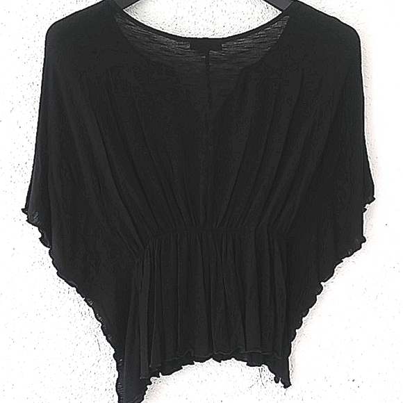 A. Byer Black Top with Embroidered Detail - Picture 2 of 7